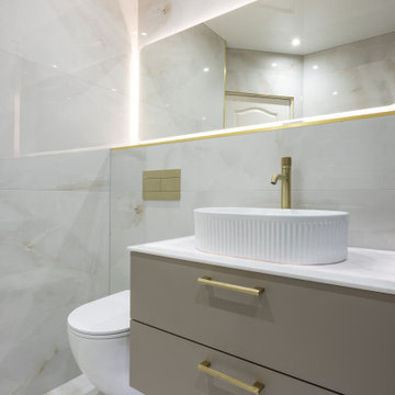 Onyx Bianco Marble-Effect and Kawala Nero Marble-Effect