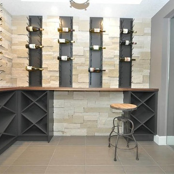 Wood and Metal VintageView Wine Racks