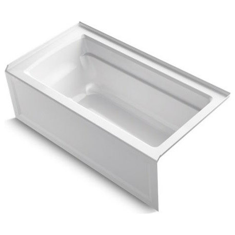 Kohler Archer 60" X 32" Alcove Bath w/ Integral Apron, Right-Hand Drain, White