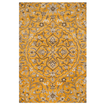 Safavieh Bella Collection BEL673 Rug, Gold/Taupe, 6'x9'