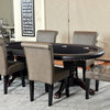 BBO Poker The Rockwell 7 Piece Poker Table Set w/ 6 Lounge Chair - Upholstered w