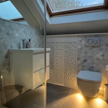 Luxurious marble loft shower room