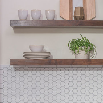 Mosaic Hexagon Kitchen Backsplash