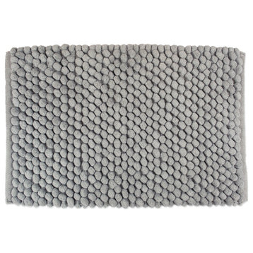 Dii Solid Gray Microfiber Bath Mat