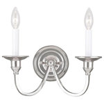 Livex Lighting - Livex Lighting 5142-35 Cranford - 2 Light Wall Sconce in Cranford Style - 13 Inc - Beautiful squared arms in a brushed nickel finishCranford 2 Light Wal Polished NickelUL: Suitable for damp locations Energy Star Qualified: n/a ADA Certified: n/a  *Number of Lights: 2-*Wattage:60w Candelabra Base bulb(s) *Bulb Included:No *Bulb Type:Candelabra Base *Finish Type:Polished Nickel
