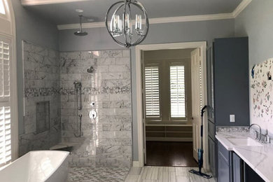 Example of a trendy bathroom design in Houston
