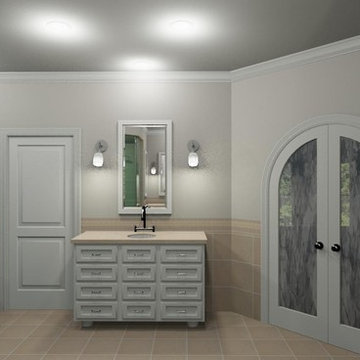 White Master Bath