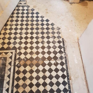 Victorian Tiled Hallway Altered and Restored in Hale Barns