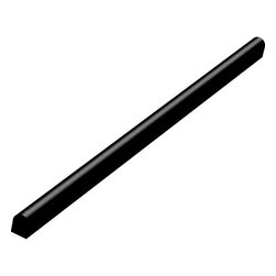 Absolute Black Polished 1/2&times;12 Pencil Liner Granite Mouldings - Products