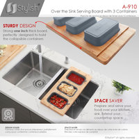 Over The Sink Serving Board With 3 Containers A-910