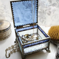 Blue Skies Footed Jewelry Box - Jewelry Boxes And Organizers