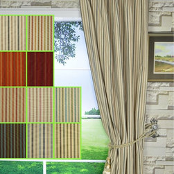 Hudson Yarn Dyed Striped Blackout Double Pinch Pleat Curtains - Curtains
