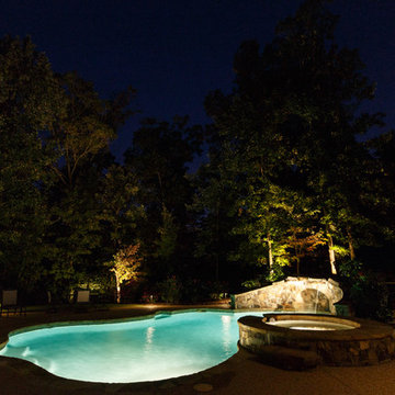 Johns Creek, GA House and Backyard Lighting Project
