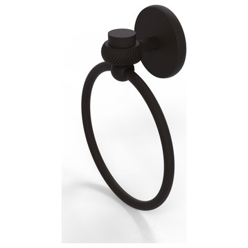 Satellite Orbit One Towel Ring With Twist Accent, Oil Rubbed Bronze