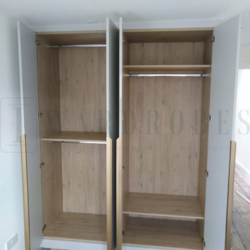 Set of made to measure white wardrobe for bedroom, attics and bathroom