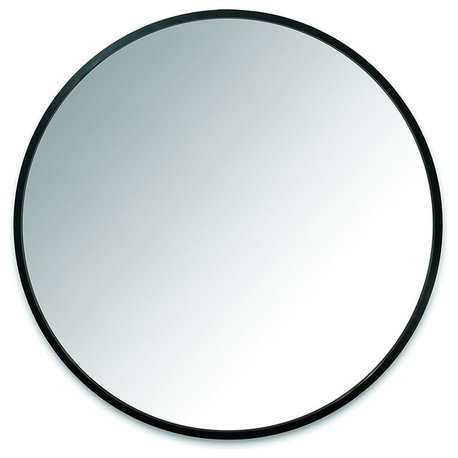 Hub Wall Mirror, Black, 24"