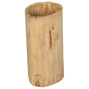 Tall Bleached Tree Trunk Planter