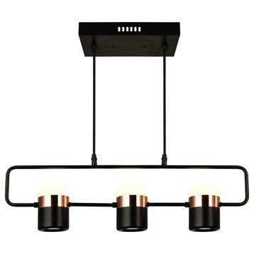 LED Pool Table Light With Black Finish