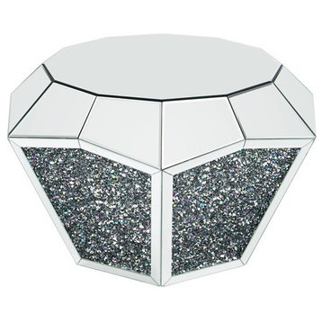 ACME Furniture Noralie Coffee Table in Mirrored and Faux Diamonds