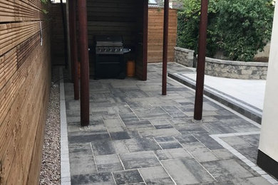 Historic and Mayfair paving with Garden Stone walling