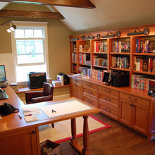 bookshelves Denny's office
