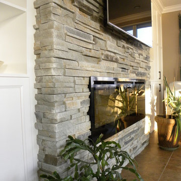 Natural stone firplace