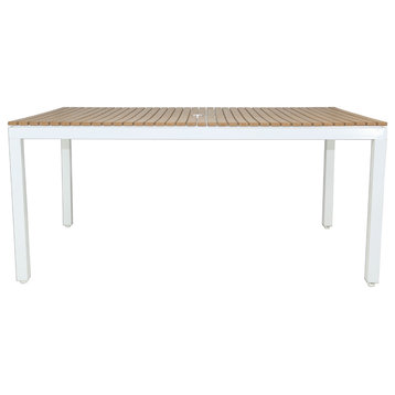 Riviera Outdoor Rectangle Dining Table, White