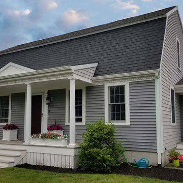 Vinyl Siding and Farmer's Porch add Curb Appeal to Fairhaven, MA Home!