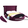 Luxus Velvet Upholstered Bed, Purple, Queen
