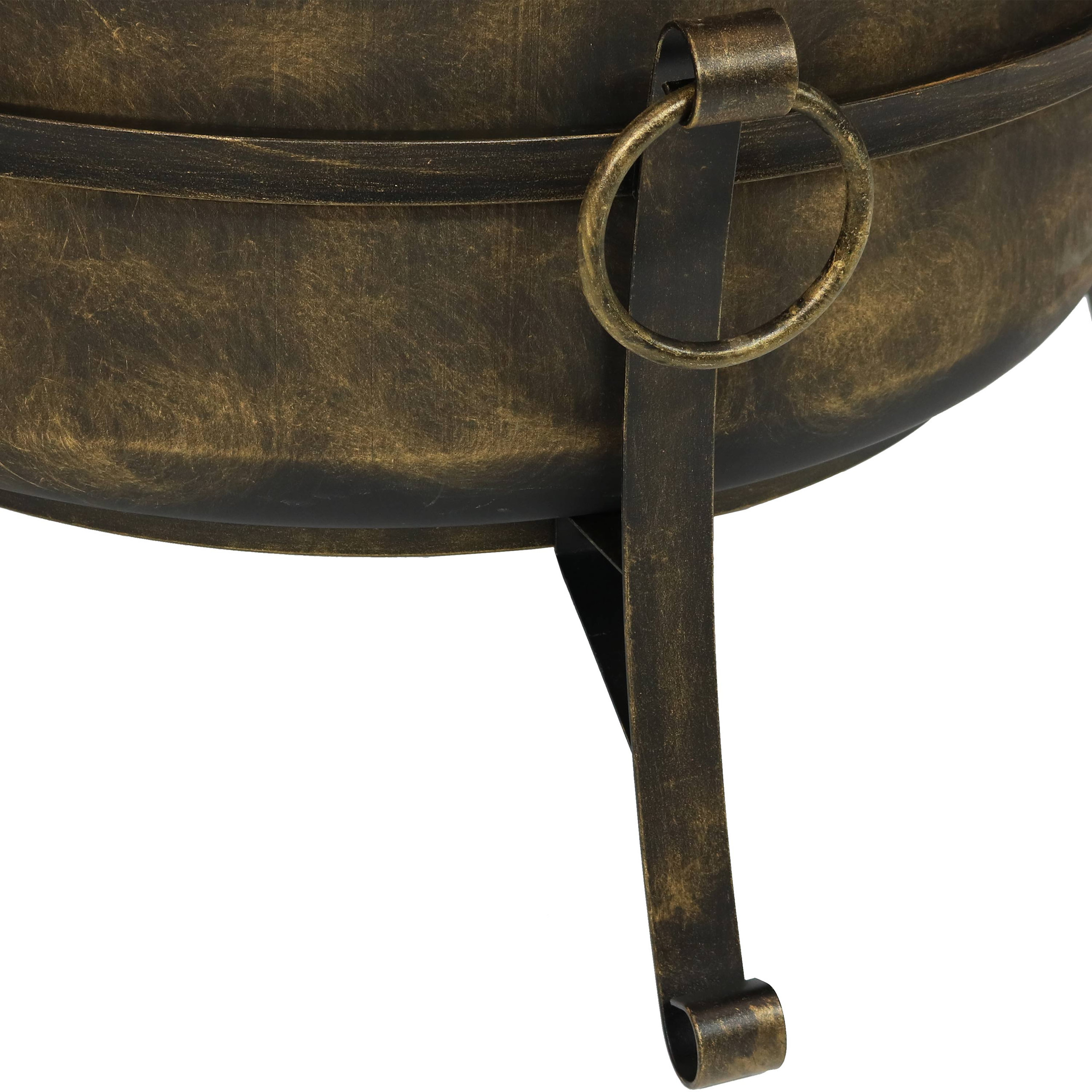 24 Inch Cauldron Sunnydaze Steel Cauldron Fire Pit Durable Woodburning Patio, 24-Inch ...