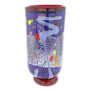 Vase Ovale En Verre De Murano – GlassOfVenice – Vésuve – Multicolore – Fabriqué En Italie