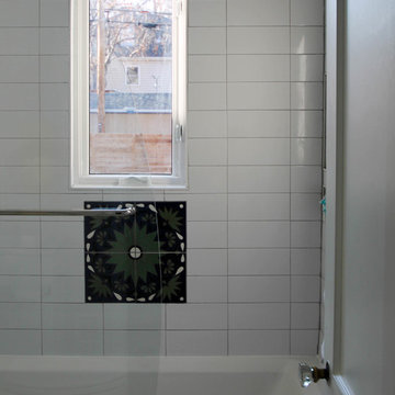East Denver Minimalist White Bathroom & Kitchen Renovation