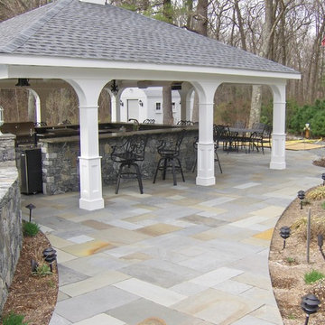 A beautiful creation & healthy koi pond is completmented by a fantastic outdoor