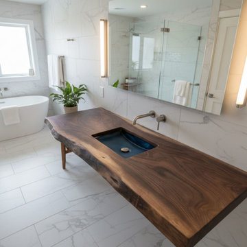 Customizable Live Edge Walnut Vanity Tops, Made-To-Order