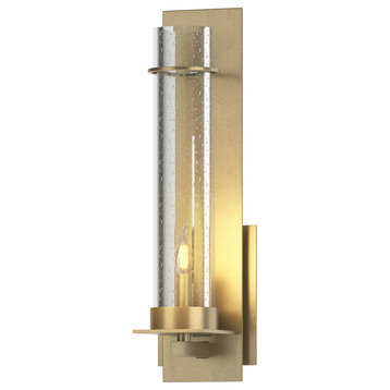 New Town 17.8" Interior Wall Sconce, Soft Gold, Seeded Glass