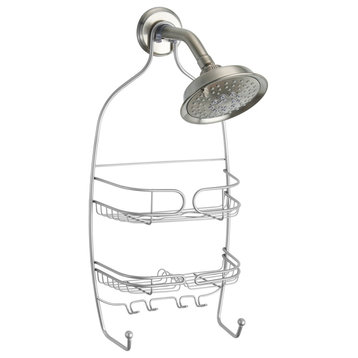 iDesign Neo Wire Hanging Shower Caddy, Silver