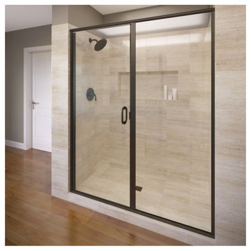 Basco INFH35A5972CL Infinity 72-1/8"H x 59"W Hinged Framed Shower - Oil Rubbed