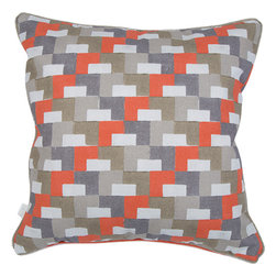 Clueit Webb Interiors Tetric lCoral Cushion - Scatter Cushions