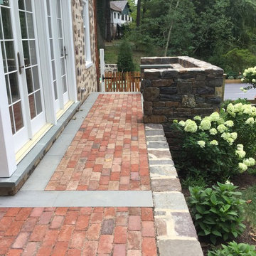 Bryn Mawr house and pool stonework