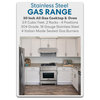 30" Gas Range 4 Piece Stainless Steel Package Range Hood Dishwasher Refrigerator