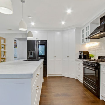 White Floor to Ceiling Cabinets