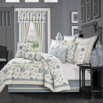 Five Queens Court Blue Ivy Queen 4Pc. Comforter Set
