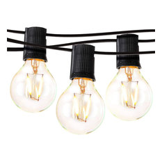 Brightech Ambience Pro - Globe, Waterproof LED Outdoor String Lights 24ft, Black