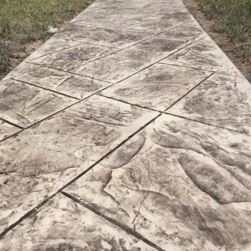 Stamped Concrete Walkway