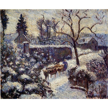 Camille Pissarro The Effect of Snow at Montfoucault Wall Decal Print