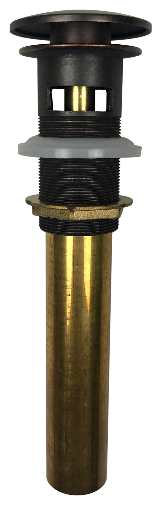 SinkSense 1.5" Pop-Up Sink Drain in Aged Copper – Overflow