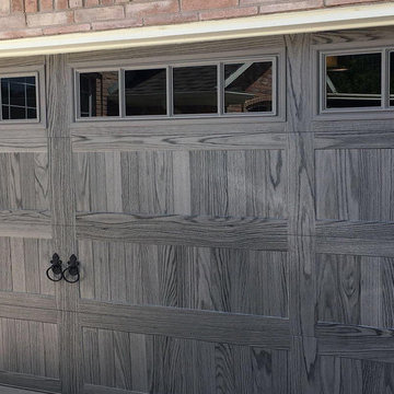 Painted Faux Wood All Steel Garage Doors