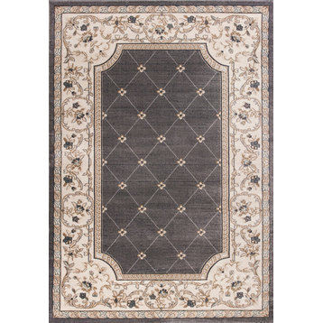 Avalon 5615 Gray and Ivory Courtyard Rug, 2'x7'7" Runner