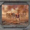 Barb Wire With Cornerblock Barnwood Picture Frame, 4"x4"
