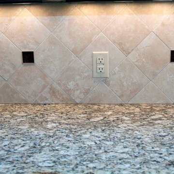 Venetian Ice Granite On Dark Wood Cabinets